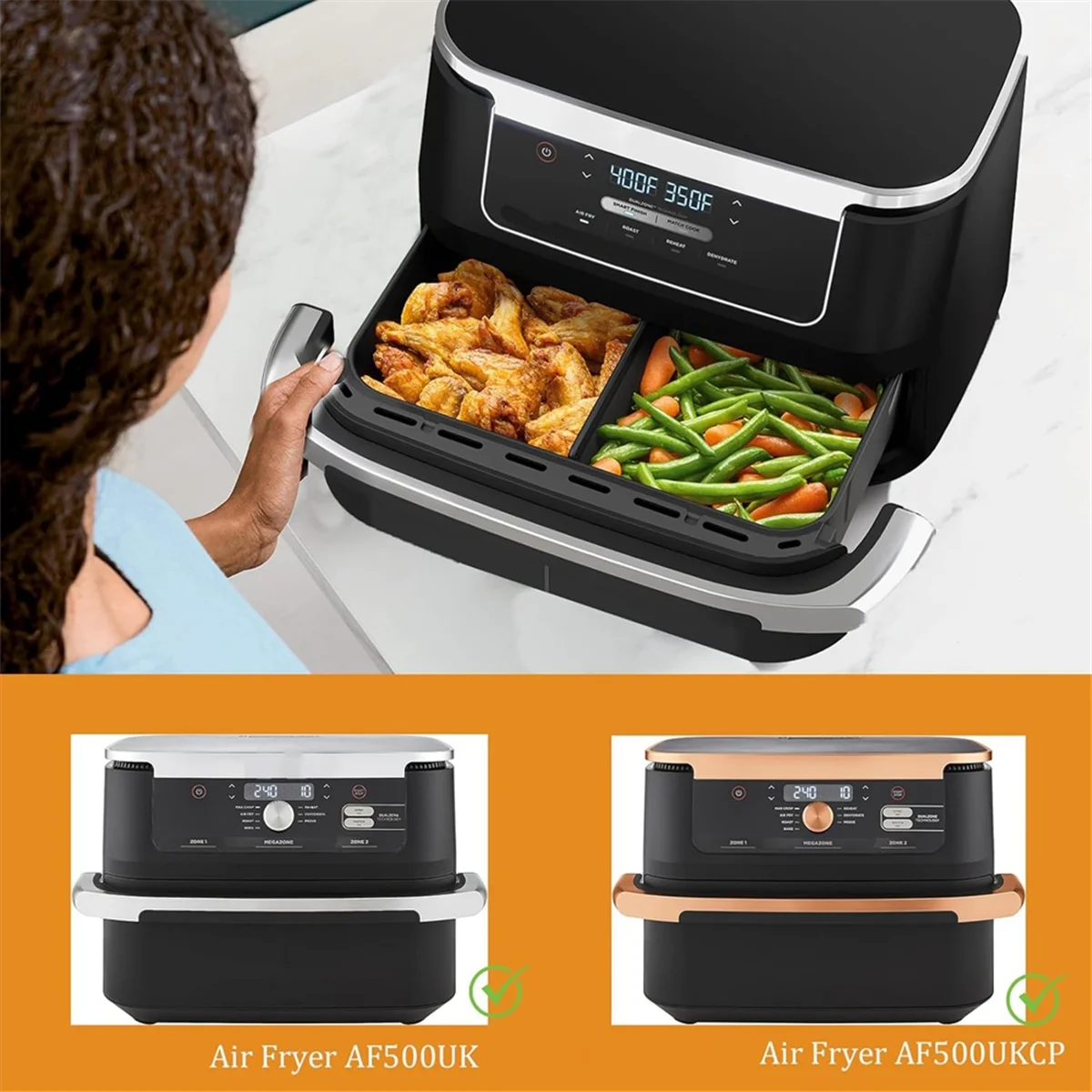 10.4L ซิลิโคน Air Fryer Liners สําหรับ Ninja AF500 ซิลิโคน Liners Air Fryer อุปกรณ์เสริมร้อน
