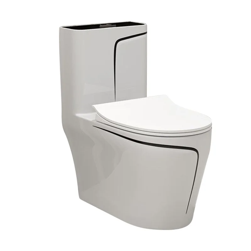 

Horizontal floor and wall flush toilets Straight flush one-piece color ceramic siphon toilets