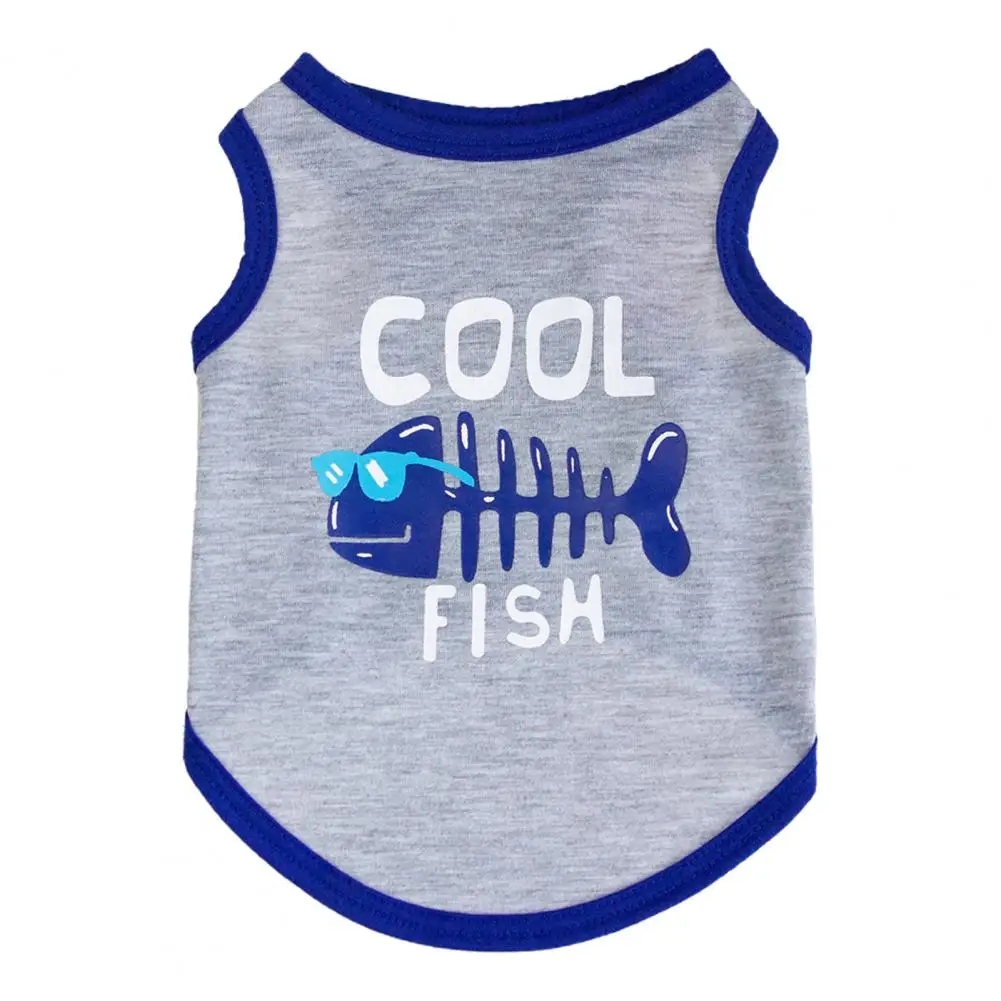 Dog Clothing Pet Vest Stylish Summer Tank Top for Small Dogs Letter Printing Sleeveless Design Round Neck Outdoor Clothing