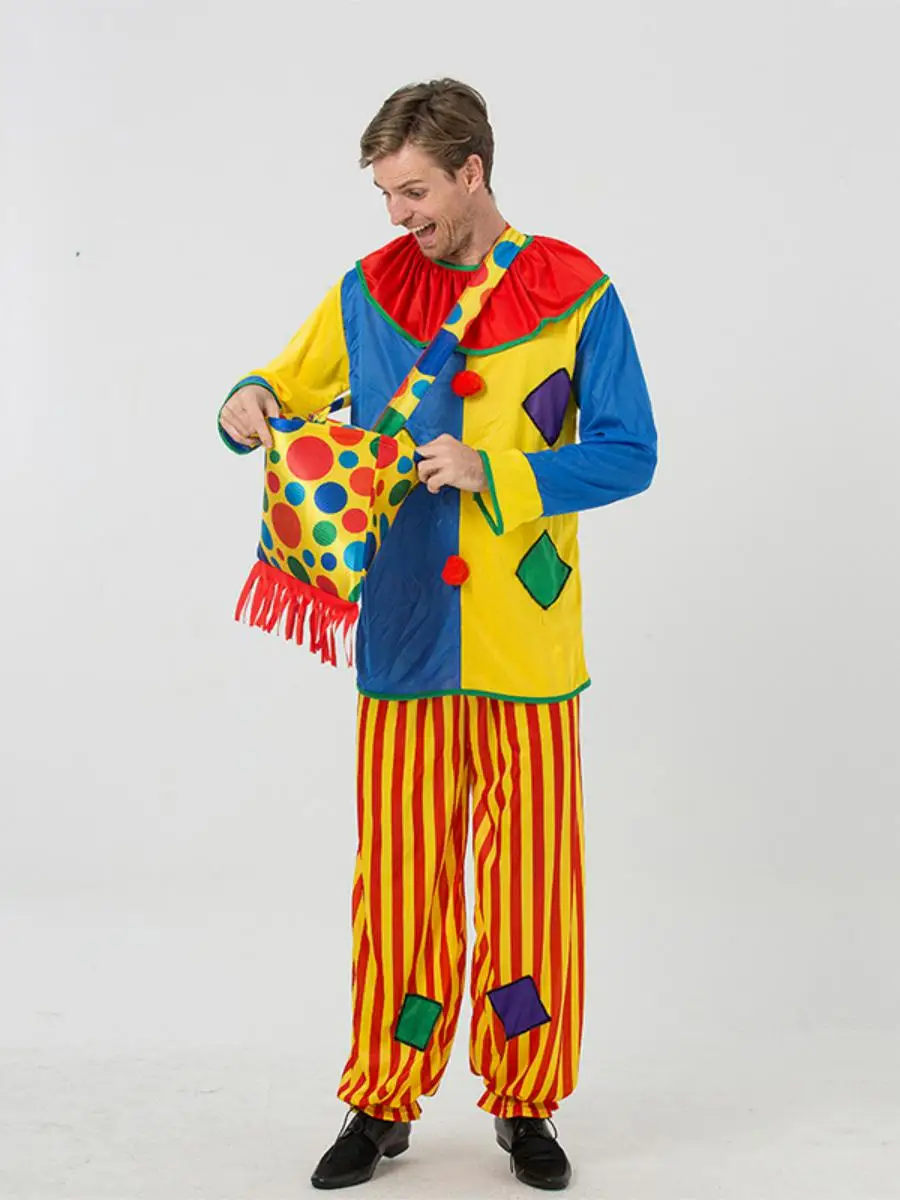 Nuovo cosplay loween Clown Costume da ballo per adulti Vestito da performance sul palco Capelli lisci Par Indossare poliestere Nessun registro del marchio...