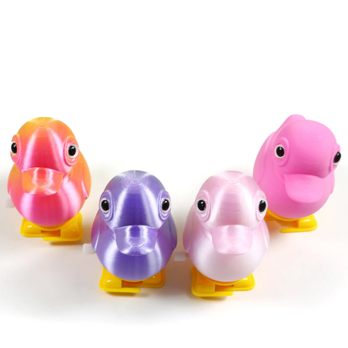 

Cute Duck Clockwork Walking Toys 3D Printing Cartoon Duck Wind-up Swing Walking Toys Baby Learning To Walk Interactive Toys