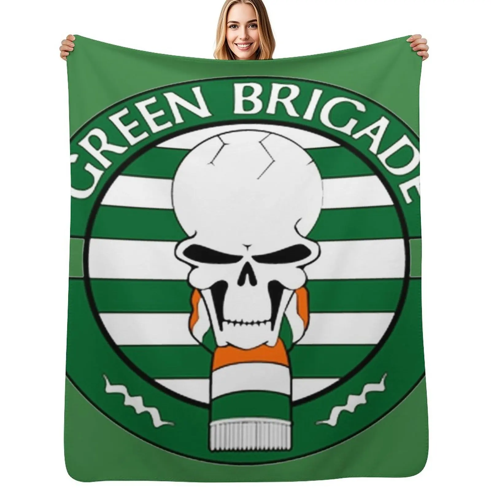 Green Brigade Throw Blanket Single Plaid on the sofa Quilt sofa bed Polar Blankets For Sofas Blankets
