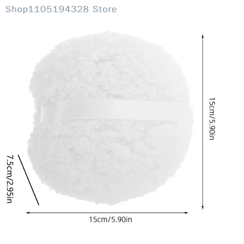 [MP]15cm Oversize Long Plush Powder Puff Extra Large Body Face Powder Applicator Easy To Grip Dust Puff
