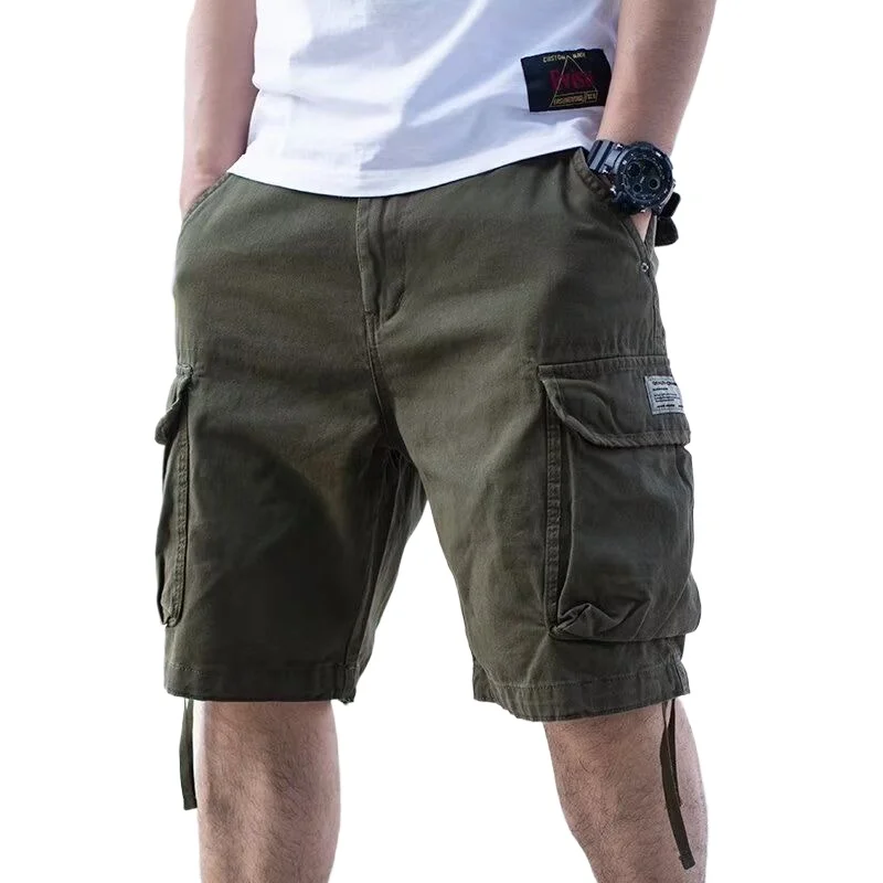2026 New Summer Fashion Trendy Outdoor Sports Hiking Cargo Shorts Men's Casual Loose Straight Leg Plus Size High Quality Shorts