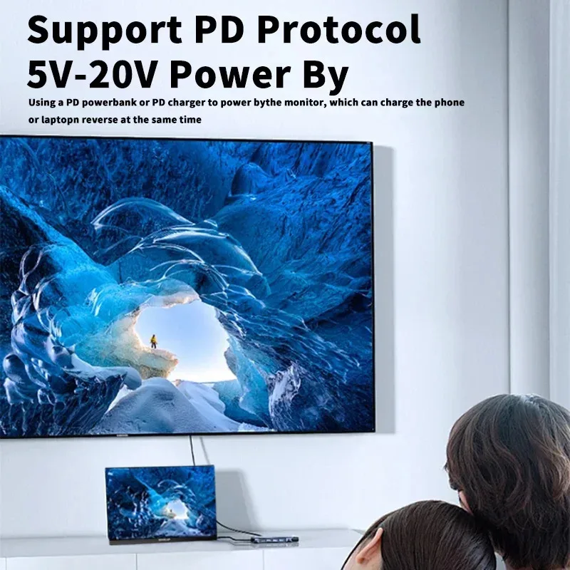 Monitor portatile da gioco LCD portatile da 15,6" con display da viaggio 4K IPS per interruttore del telefono PS4 PS5