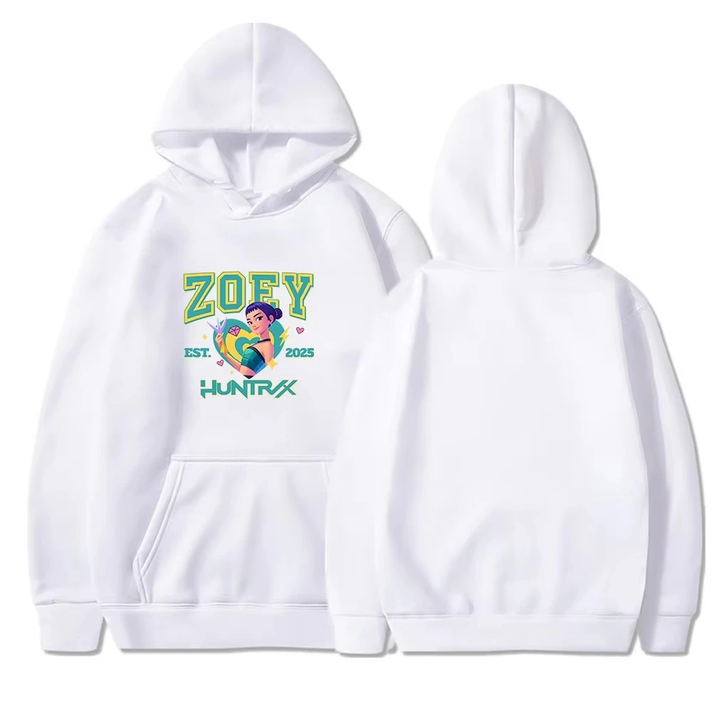 Damen-Kapuzenpullover, Kpop Demon Hunters-Muster, Kapuzenpullover, Street-Fashion-Sweatshirt, warmer und bequemer Stil