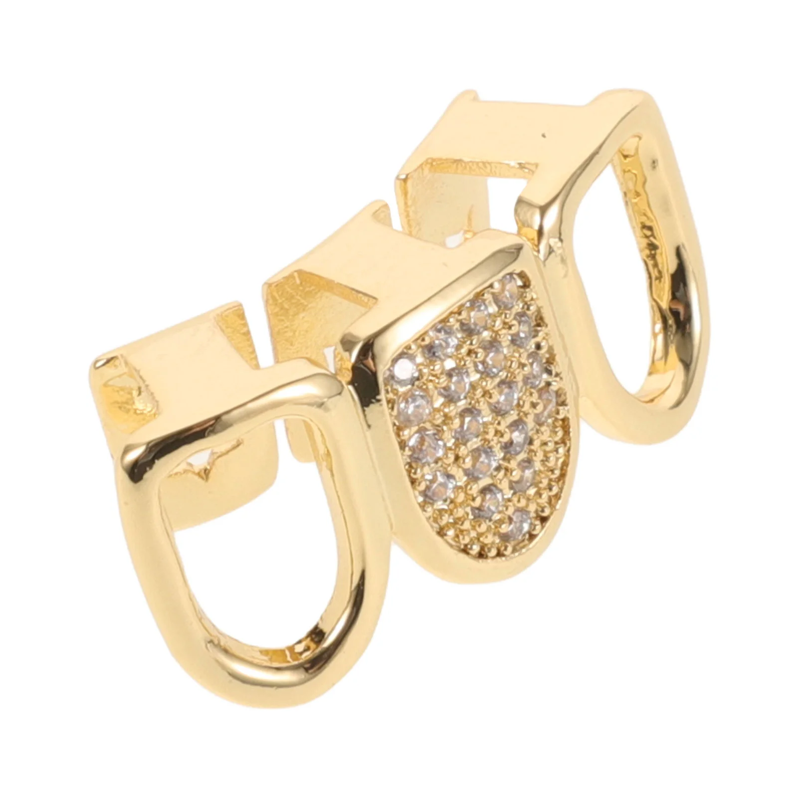 Gold Zircon Braces Jewelry Grills for Decorating Fashion Videos Charms Teeth