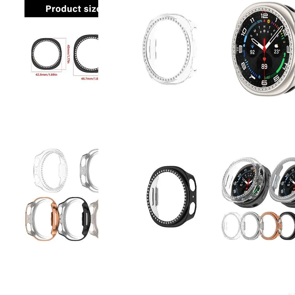 M6CA Scratch Resistant Bezel Rings Cover Shockproof Housing Shell for Watch 8