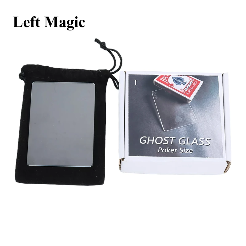 Ghost Glass -Poker Size Magic Tricks Selected Card Appear On The Glass Magia Close Up Street Illusions Gimmicks Mentalism Props