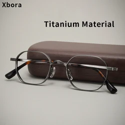 Xbora Ultra-Light Round Glasses, Optical Prescription Eyewear, Luxury Titanium Frames, Retro Fashion, 2024, Men And Women 10522