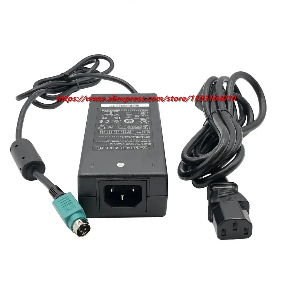 

Original EDAC EDACPOWER ELEC. EA10951F-120 EA11001A-120 AC Power Adapter 12V 7.5A 90W 4-PIN Power Supply Charger