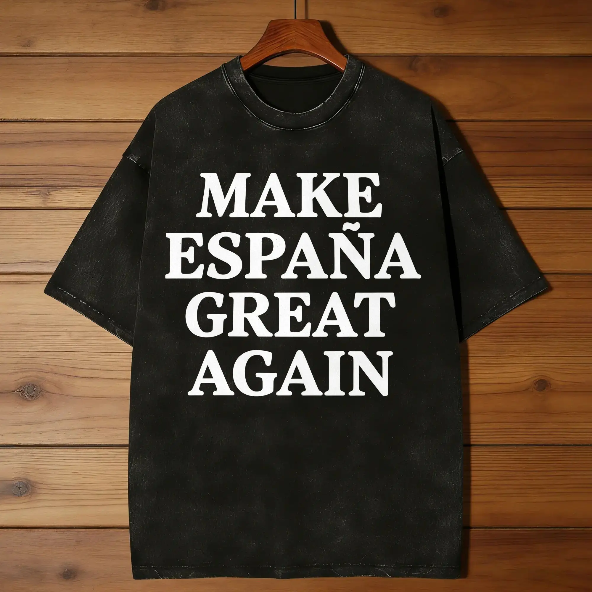 Vintage Washed T-Shirt Espana Make Spain Great Again Simple T Shirts  Popular Tshirt for Men Summer Awesome Casual Tops