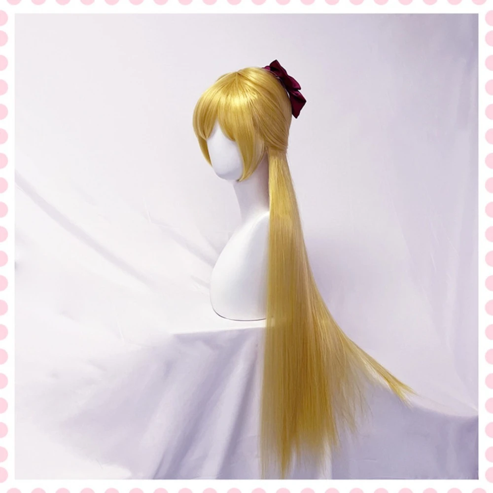 Perruque de cosplay blonde longue et droite pour cheveux de marin Venus Minako Aino Anime