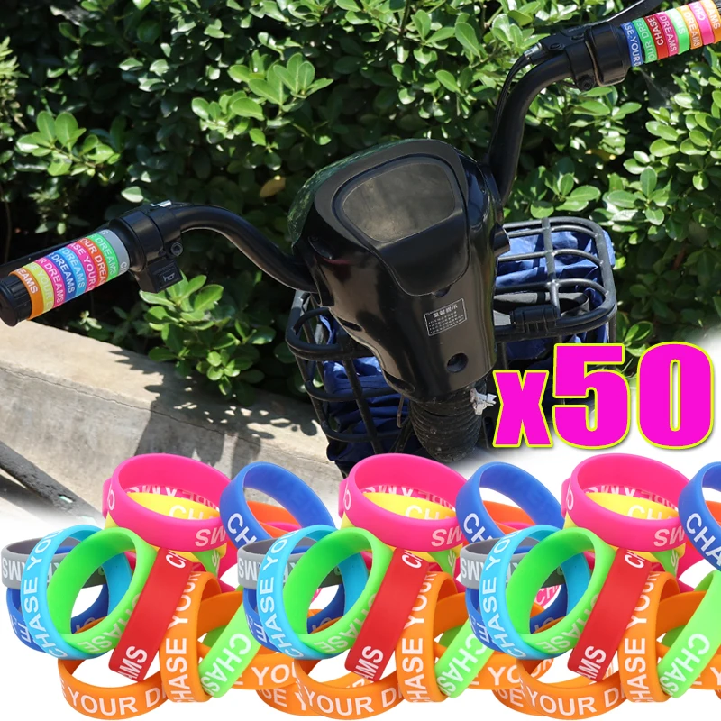 Motorcycle Handlebar Anti-Slip O-Rings Decorations DIY Colorful Silicone Anti-Slip Electric Scooter Handlebar Cover and Grips