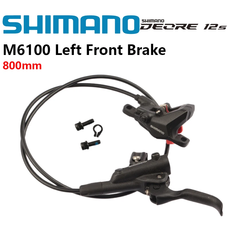 

Shimano DEORE M6100 12s Левый передний тормоз с тормозным шлангом 800 мм BL-M6100 BR-M6100 с тормозными колодками G05S для горного велосипеда MTB