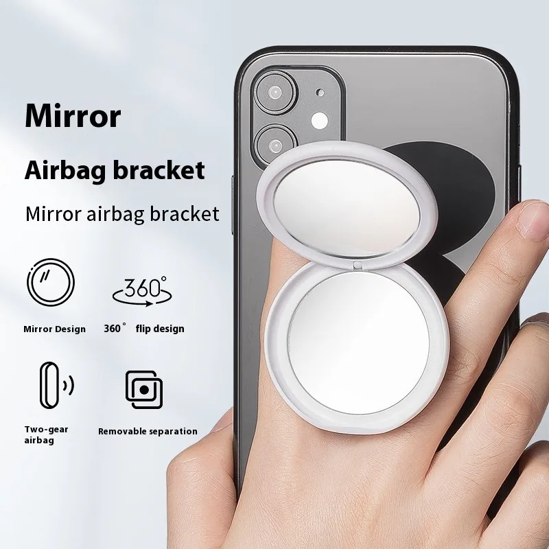 

Зеркало HD Подставка для телефона Макияж Женский держатель для мобильного телефона Воздушная подушка Клейкая наклейка Кронштейн громкой связи Настольный просмотр фильмов