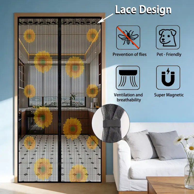 

Магнитная москитная сетка для магнитного окна, москитная сетка, марлевая занавеска для дверного проема, теплоизоляционная противомоскитная занавеска для гостиной