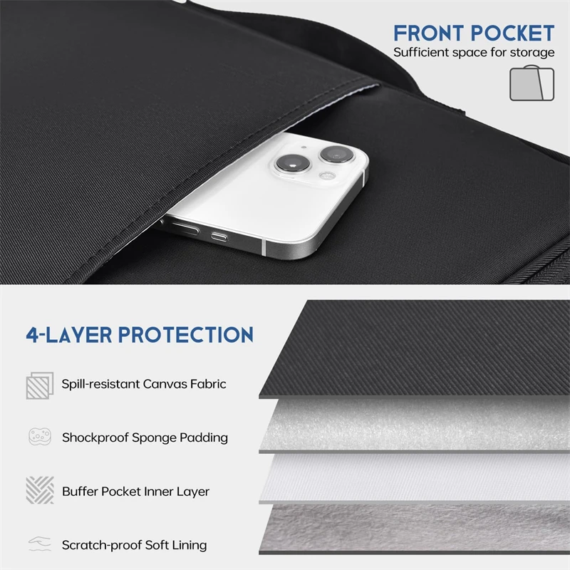 Soft Laptop Handle Bag 11 13 Inch Waterproof Shockproof Sleeve Case For MacBook Air M4 M3 M2 Notebook Protective Pouch Storage