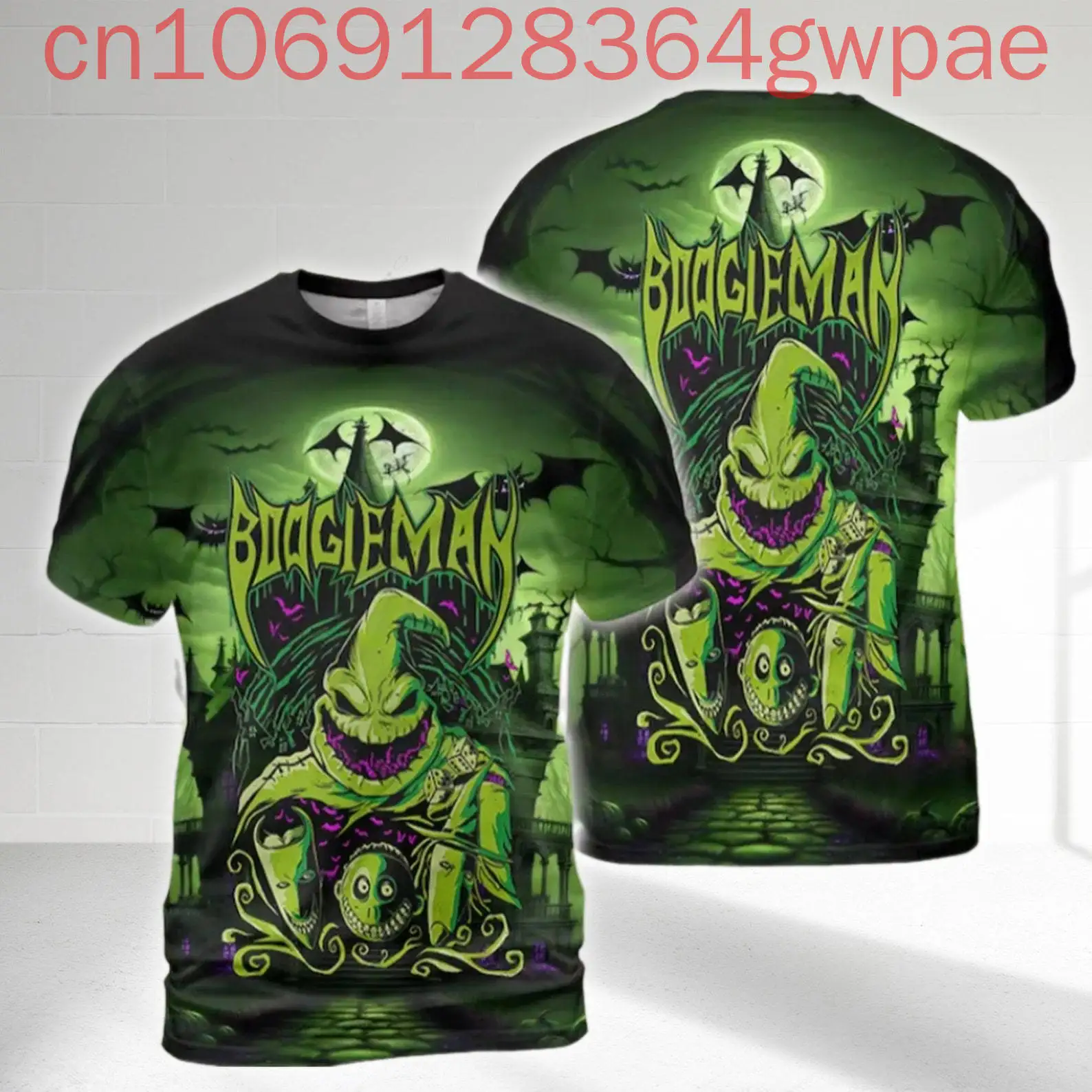 جاك Skellington سالي تأثيري ثلاثية الأبعاد تي شيرت رجل إمرأة أطفال عادية كم قصير بلايز Oogie Boogie الصيف الكرتون المتضخم تي شيرت