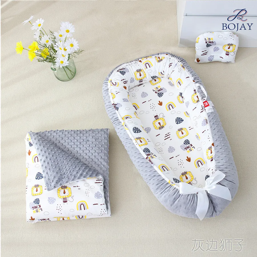 Nid de chaise longue pour bébé, dormir pour bébé, ultra doux et respirant, remplissage en fibre, transat portable réglable pour nouveau-né, couffin CPull