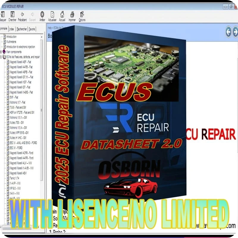 

2025 Ecus Datasheet 2.0 ECU Repair Software PCB Schematics with Electronic Components of Car ECU Additional Information