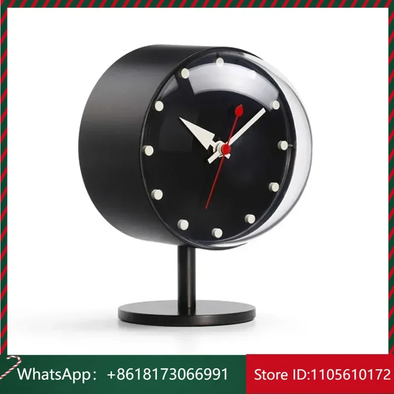 Professional desk clock retro brass quartz silent desktop clock