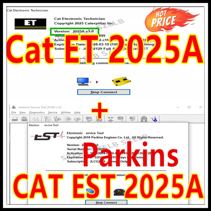 2025 Newest Perkins EST 2025A for Cat + 2025 Newest Cat ET 2025A Electronic Technician Diagnostic Program Free Help Install