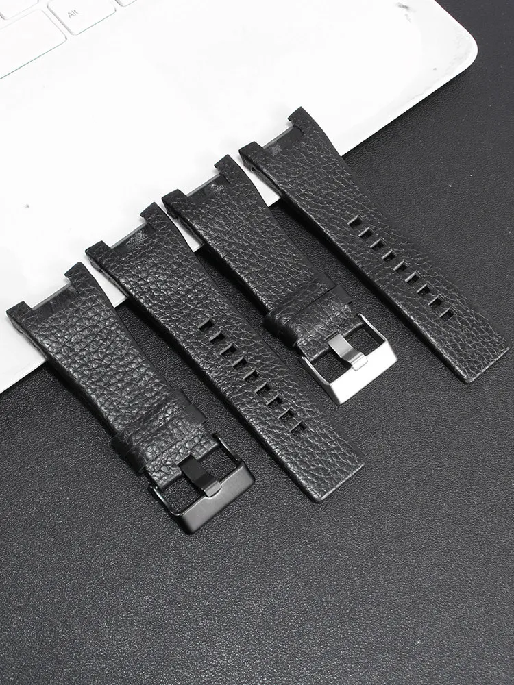 For Diesel DZ4246 DZ1273 DZ1216 Large Notched Leather Watch Strap Men's 32mm