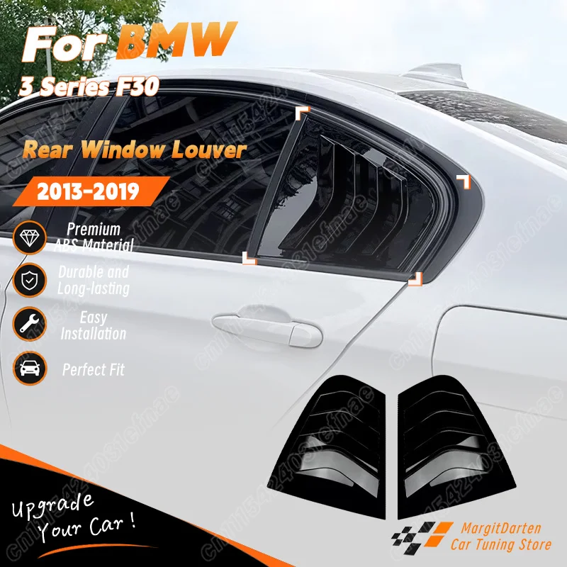 For BMW 3 Series F30 2013 2014 2015 2016 2017 2018 2019 Car Rear Window Louver Sport Bumper Air Vent Trim Body Modification Kit