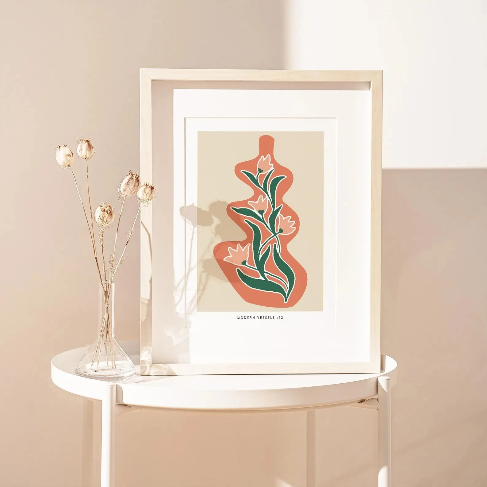 Vessel Floral Wall Art Prints Abstract Greek Vase Botanical Poster Boho Canvas Painting Nordic Home Living Room Bedroom Decor