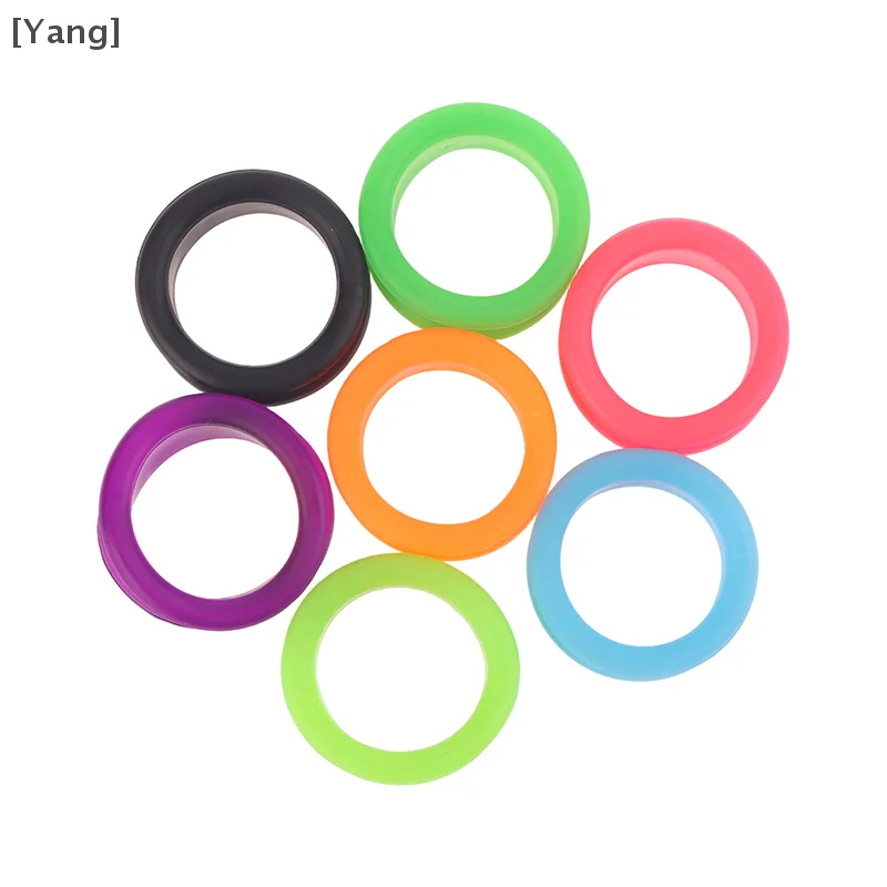 10Pcs Professional Barber Hair Shears Scissors Finger Rings Grips Inserts Soft Silicone Ring For Salon Barbers
