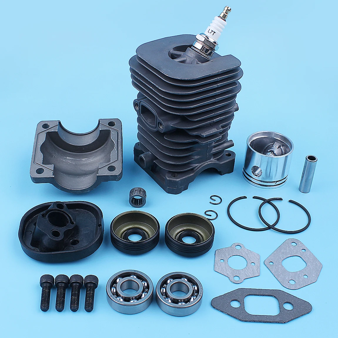 Imagem -03 - Nikasil Cilindro Pistão Manivela Rolamento Vedação Kit Junta para Poulan Pp220 Pp221 Pp260 1950 2150 2250 2450 2550 Sm4018 Motosserra 41 mm