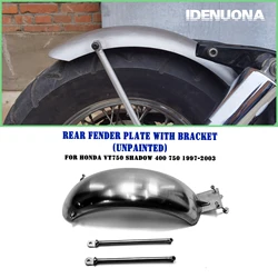 Motorcycle Rear Fender Plate Mudguard Guard Flap Cover Iron W/ Bracket For HONDA VT750 SHADOW 400 750 1997-2003