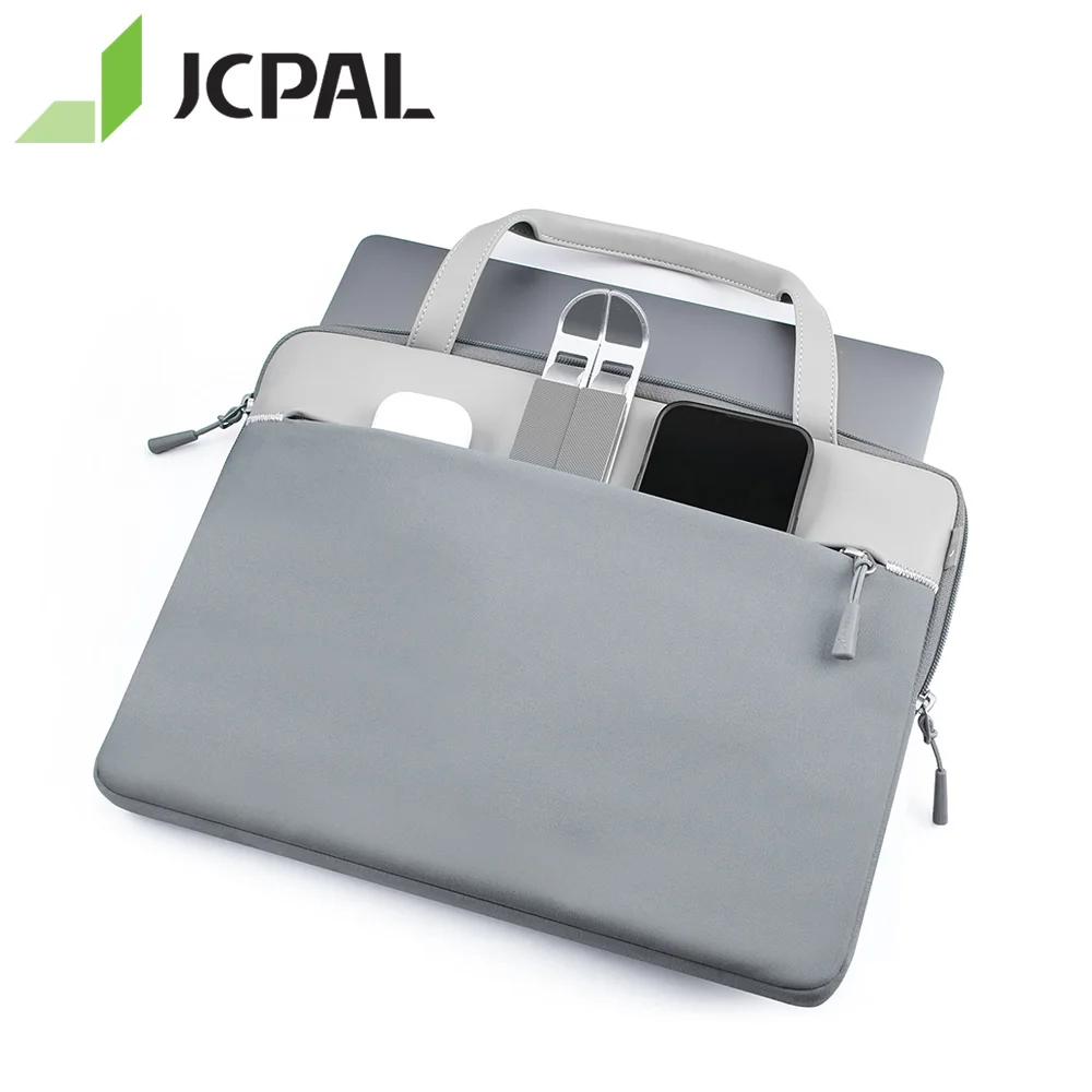 

New JCPal 13“ 14” for iPad Case for MacBook Laptop Bag Waterproof Parker Tote Sleeve for AirTag for Luggage Attachment