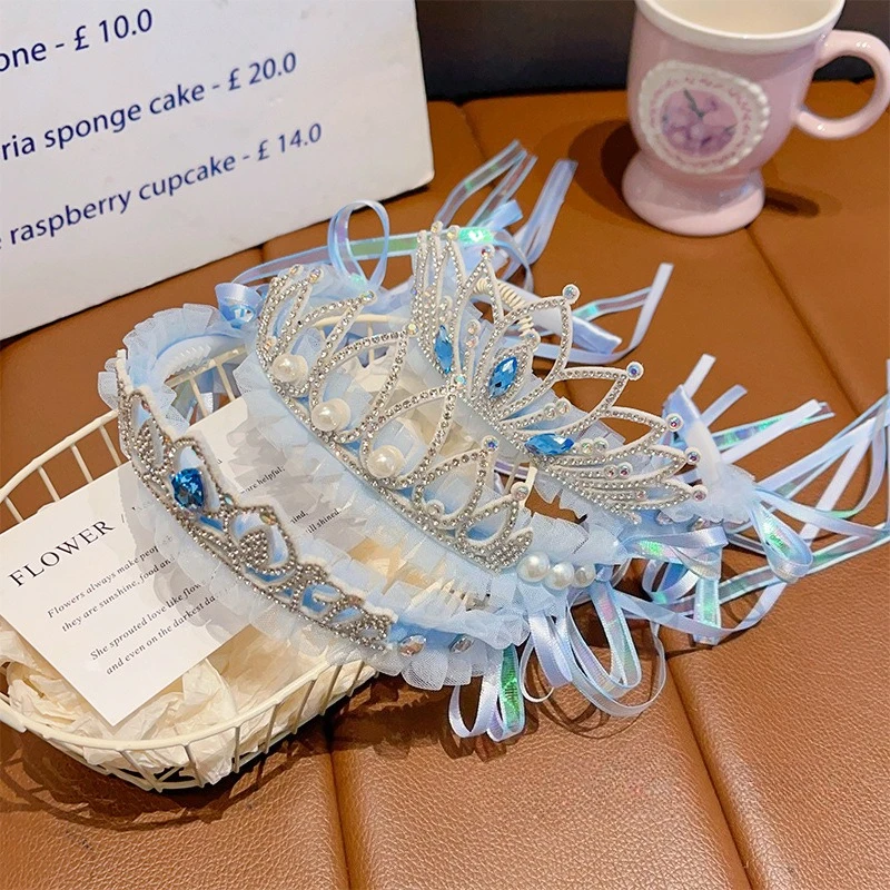 Stirnbänder für Baby Mädchen Strass Prinzessin Krone Stirnband Band Haarbänder Fotografie Kopfbedeckung Geburtstag Party Haarschmuck