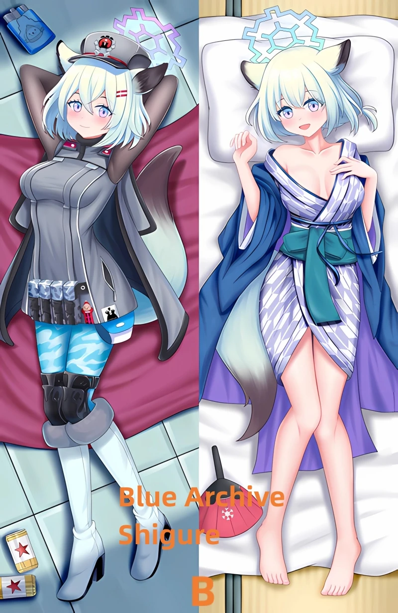 Dakimakura Anime Pillow Case Blue Archive Shigure Double-sided Print Of Life-size Body Pillowcase Gifts