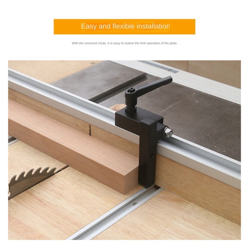 Scivolo con impugnatura rapida per la lavorazione del legno Limitatore per la lavorazione del legno Il limitatore di scivolo viene utilizzato nel sistema di recinzione dell'inclinometro di precisione facile da usare