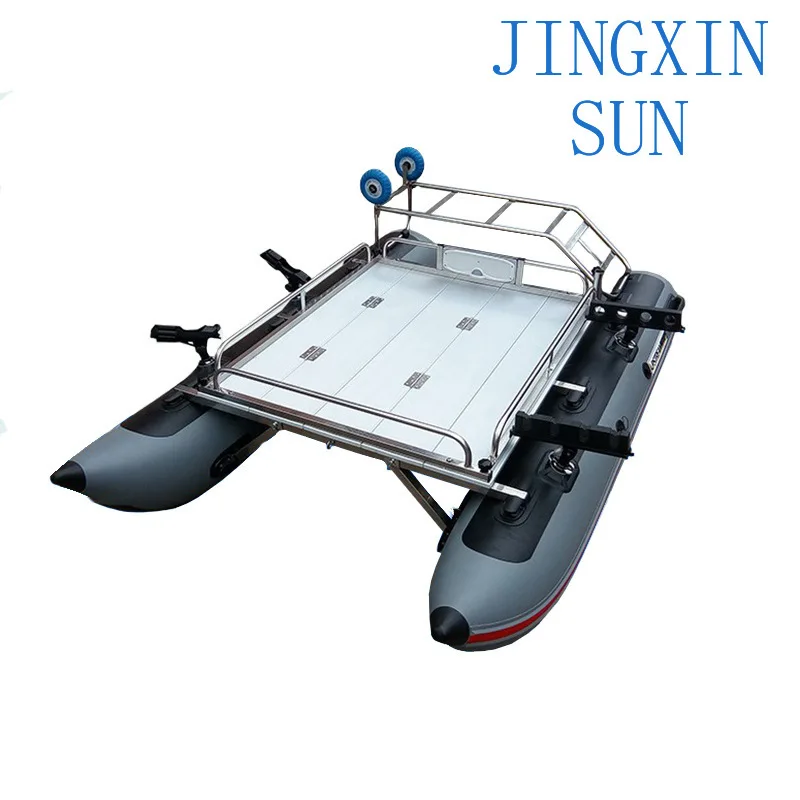 سطح السفينة الألومنيوم PVC عائم 1/2/4 قارب قابل للنفخ الطعم صغير يخت كاتاماران قارب الصيد