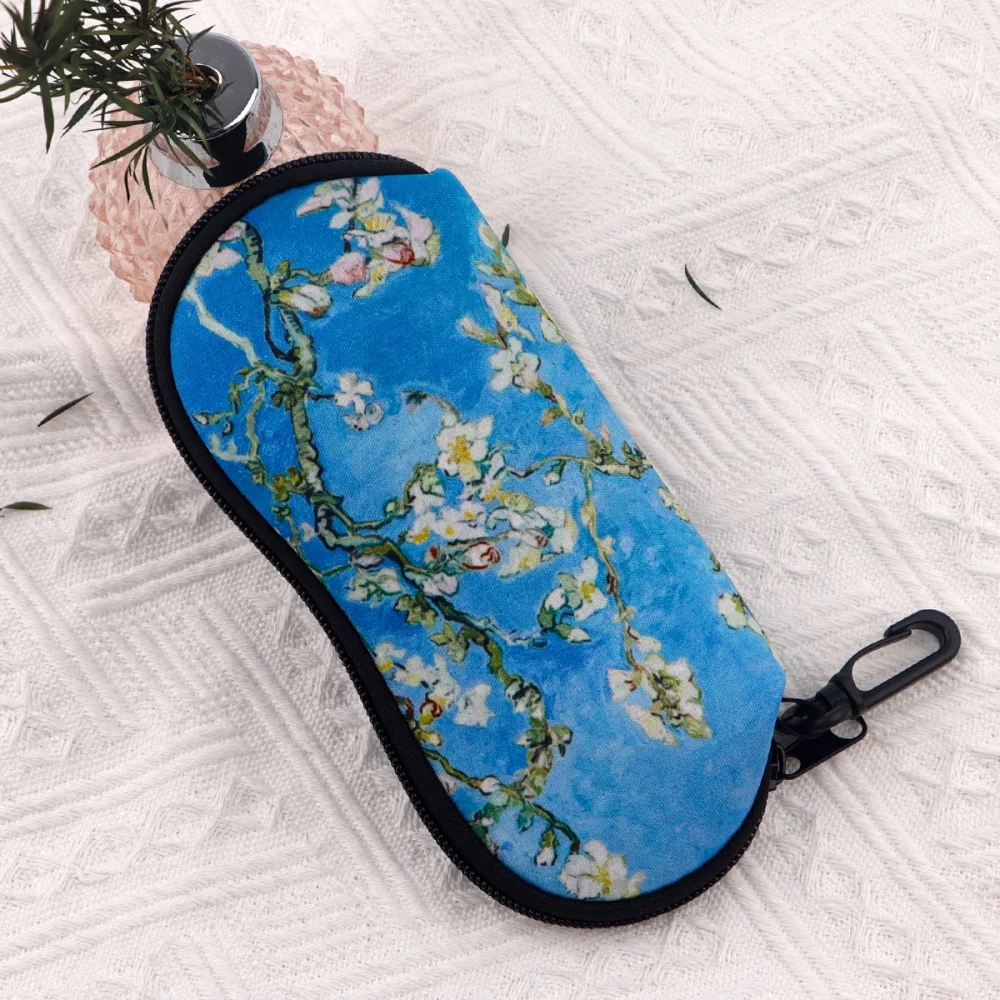 Eyeglass Case Shockproof Sunglasses Pouch Glasses Storage Bag Artistic Zipper Glasses Case For Art Enthusiasts Travel School