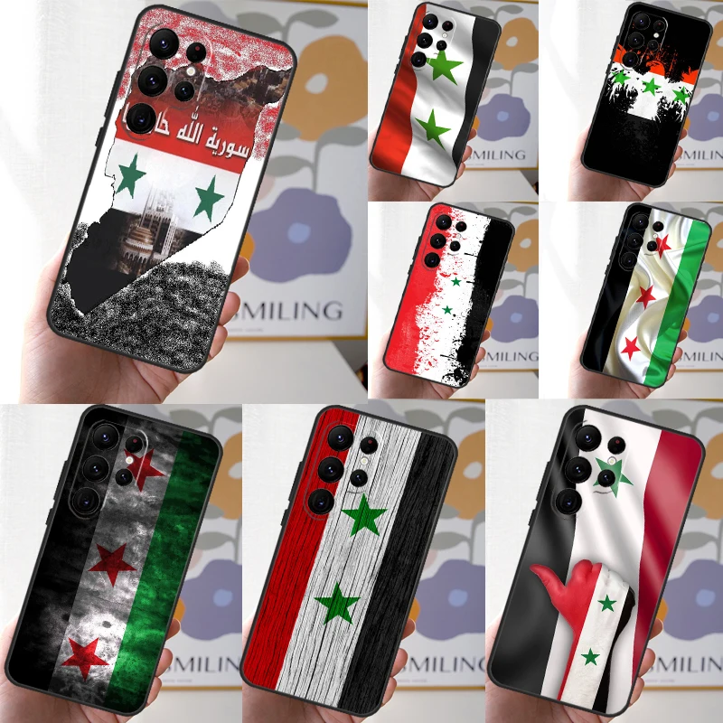 Syria Syrian Flag Case For Samsung Galaxy S23 Ultra S24 S22 S8 S9 S10 Plus Note 10 20 Ultra S20 S21 FE Cover