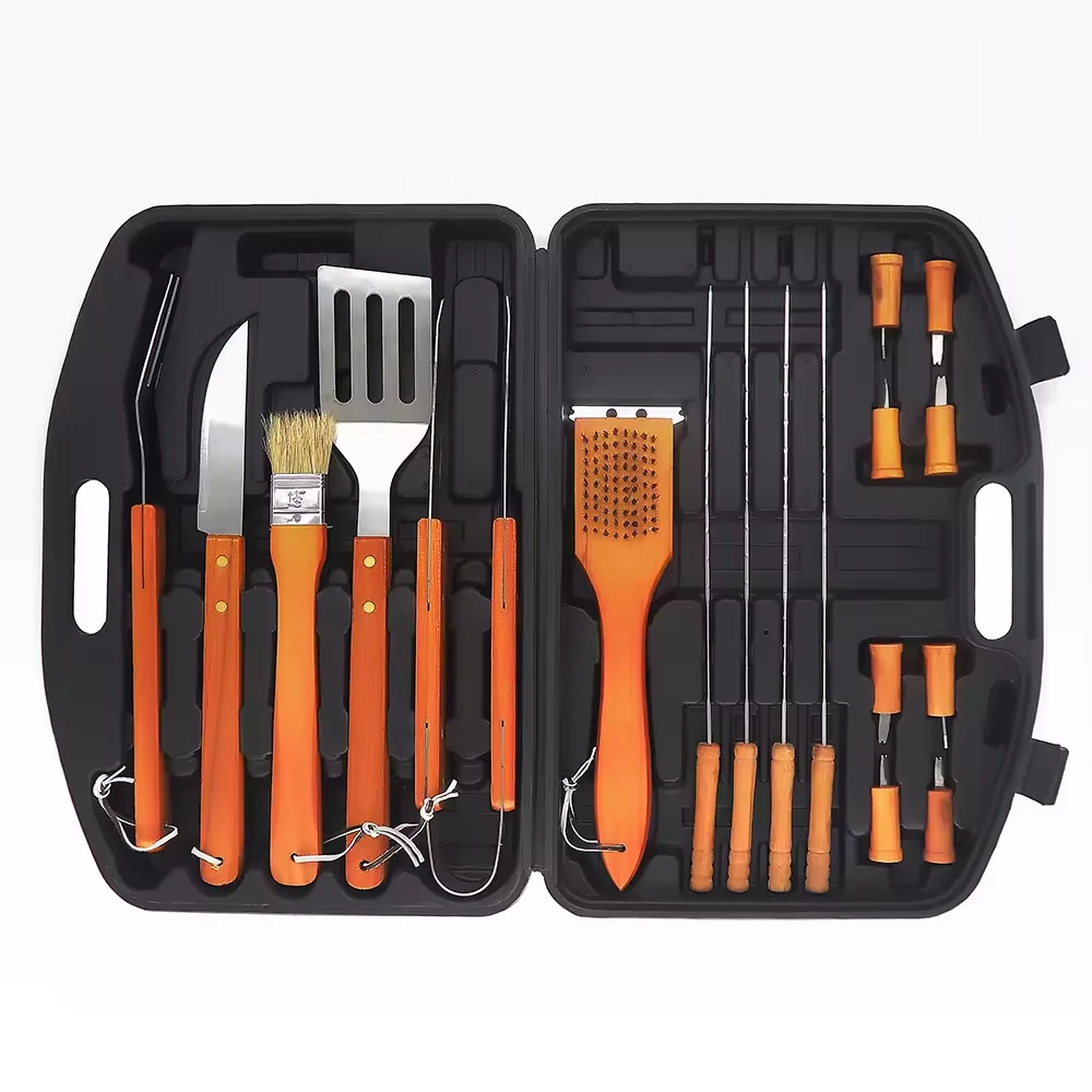 

Professional 17pcs BBQ Tool Kit Stainless Steel Barbecue Tools Bbq Accessories for Bbq Grill Outdoor