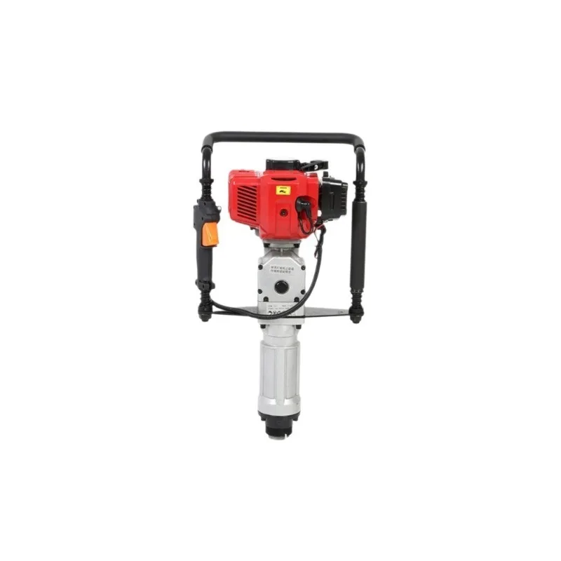 High-power farm guardrail rescue wooden pile construction steel pipe triangular pile piling and pier driving machine