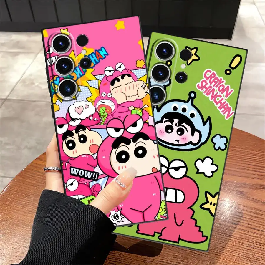 Capa para Samsung Galaxy S26 Ultra S24 Note 20 8 9 10 S20 Ultra S21 FE S23 S25 Plus S10 S9 Funda para Celular Cra-yons Shin-chans
