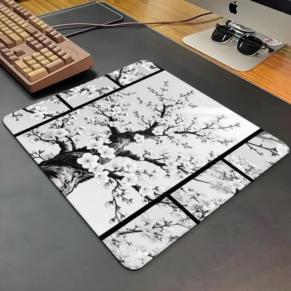 

Black and white style mouse pad small mouse pad desk pad desktop computer keyboard wireless mouse pad