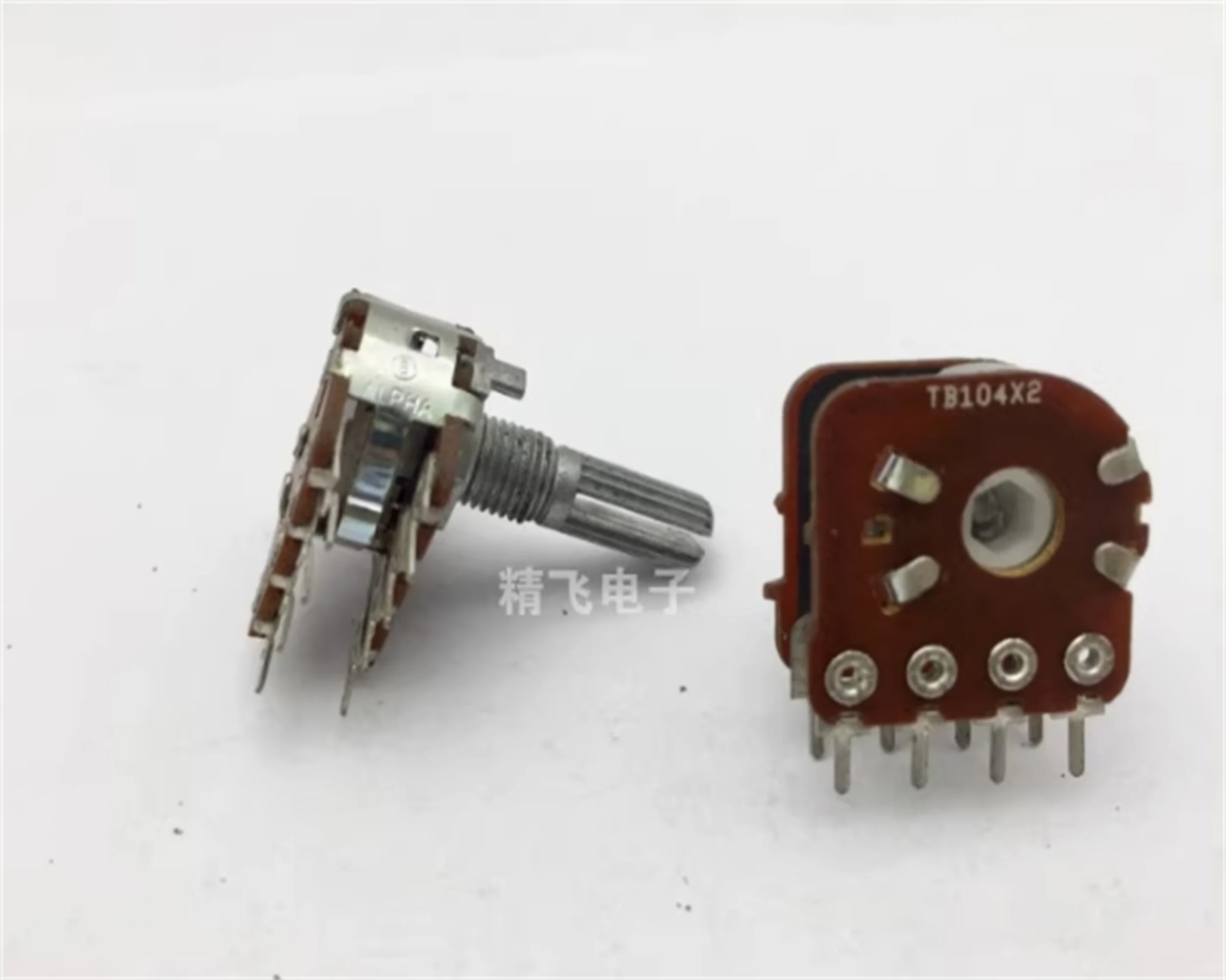 1 PCS Taiwan ALPHA RK16 Dual Potentiometer B100K * 2 with Pull 41 Positioning Axis Length 20MM Sawtooth