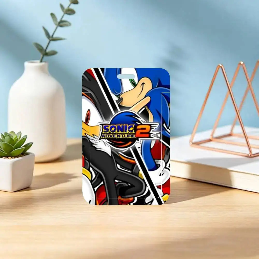S-Sonic The H-Hedgehog ID Card Holder Neck Strap Pendant Door Badge Holder Lanyards Keychain Work Credential Case Gift - view 5