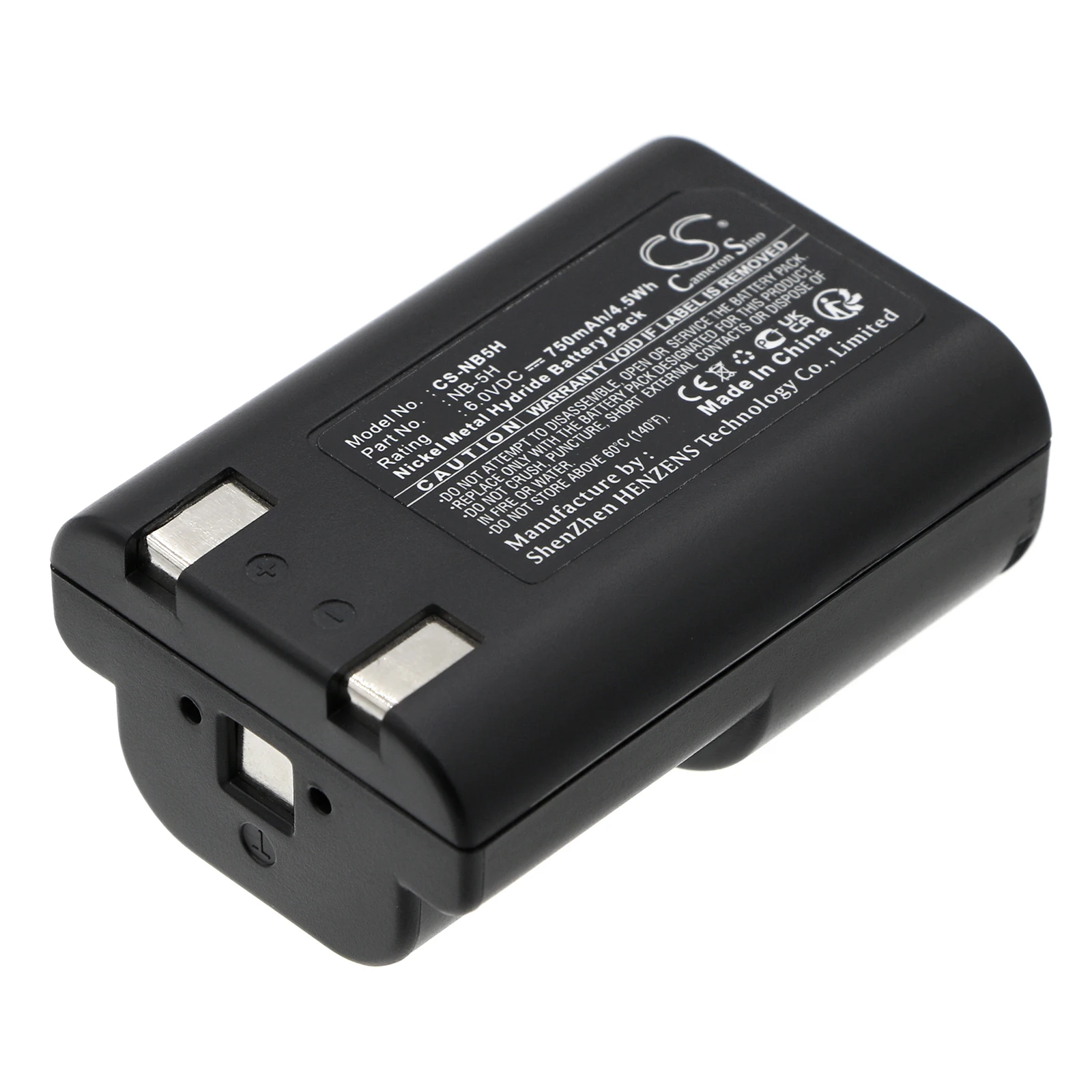 

Ni-MH Camera Battery for Canon, 6.0V, 750mAh, Compatible Models: PowerShot 600, PowerShot A5 Zoom