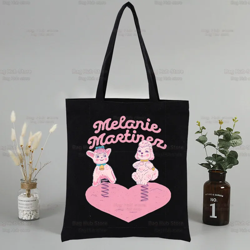 Melanie Martinez Portals Tour Street Style Canvas Bag Custom Tote Bag Shopping Design Black Unisex Travel Handbag Shoulder Bags