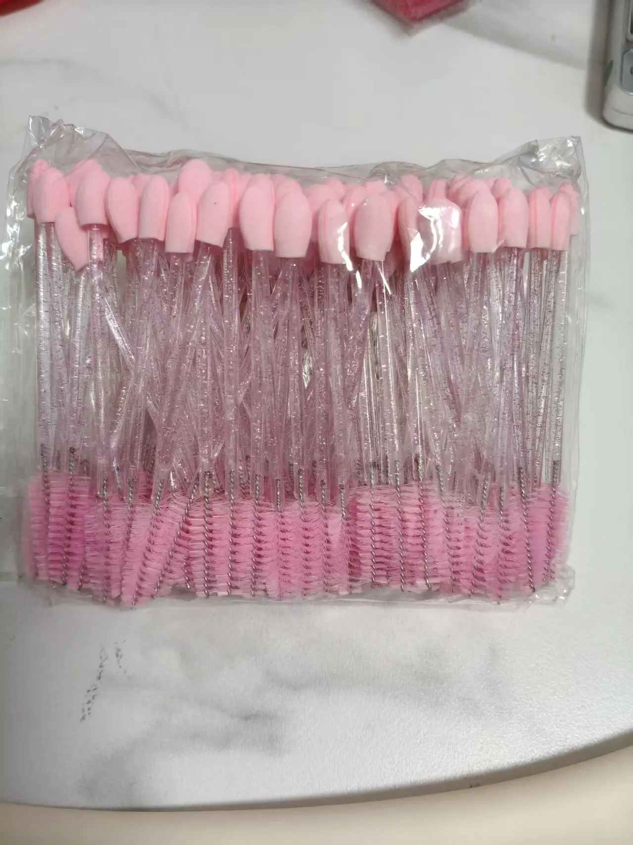 50Pcs  Applicator Oval Tipped  Disposable Dual Sided Eyeshadow Brush Double Ended Sponge Double-Headed Eyeshadow Brush,