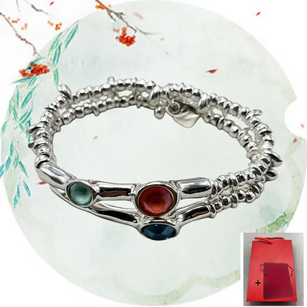 

2025 Spain's Best-selling Fashionable Exquisite Niche Tricolor Crystal Bracelet, Suitable for Women's Jewelry